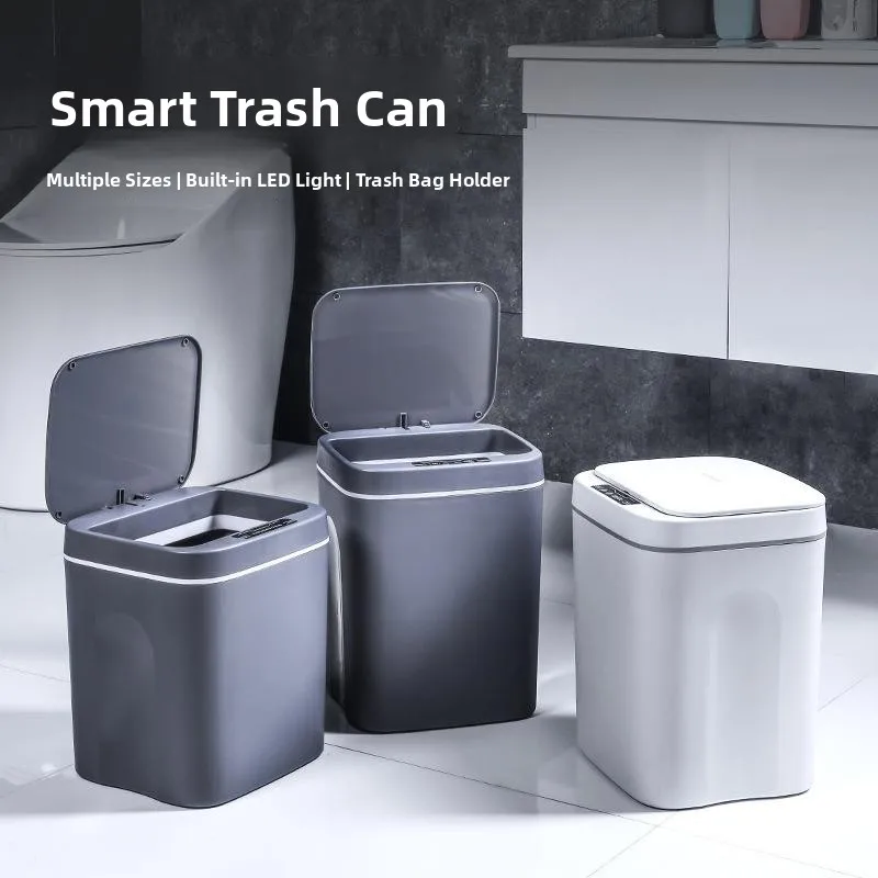 Smart Sensor Trash Can Family Use 2025 New Model Living Room Automatic Lid Opening Kitchen Automatic Packing Air Extraction Bag