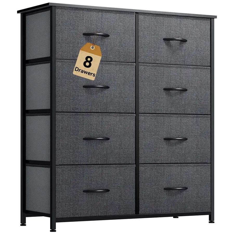 

Dresser for Bedroom, Fabric Dresser with 8 Drawers, Chest of Drawers for Closet, Living Room