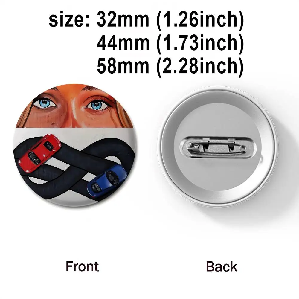 بلدي F-خطأ C-Culpa Mia 2023 شارات مستديرة رائعة شارة دبابيس الإبداعية للملابس قبعة ظهره هدية اكسسوارات