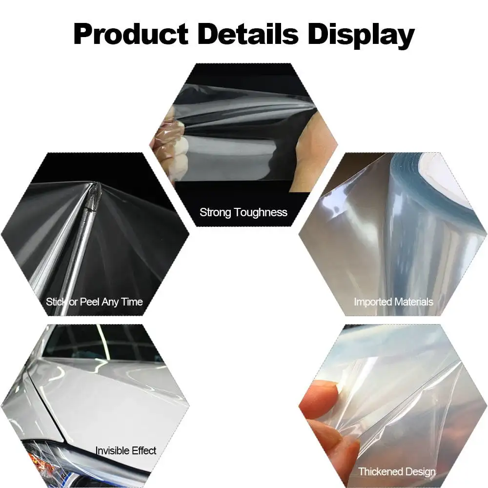 Car Wrap Film TPU Paint Protection Film Transparent PPF Self Healing Anti Scratch Invisible Protective Foil Auto Car Access view 4