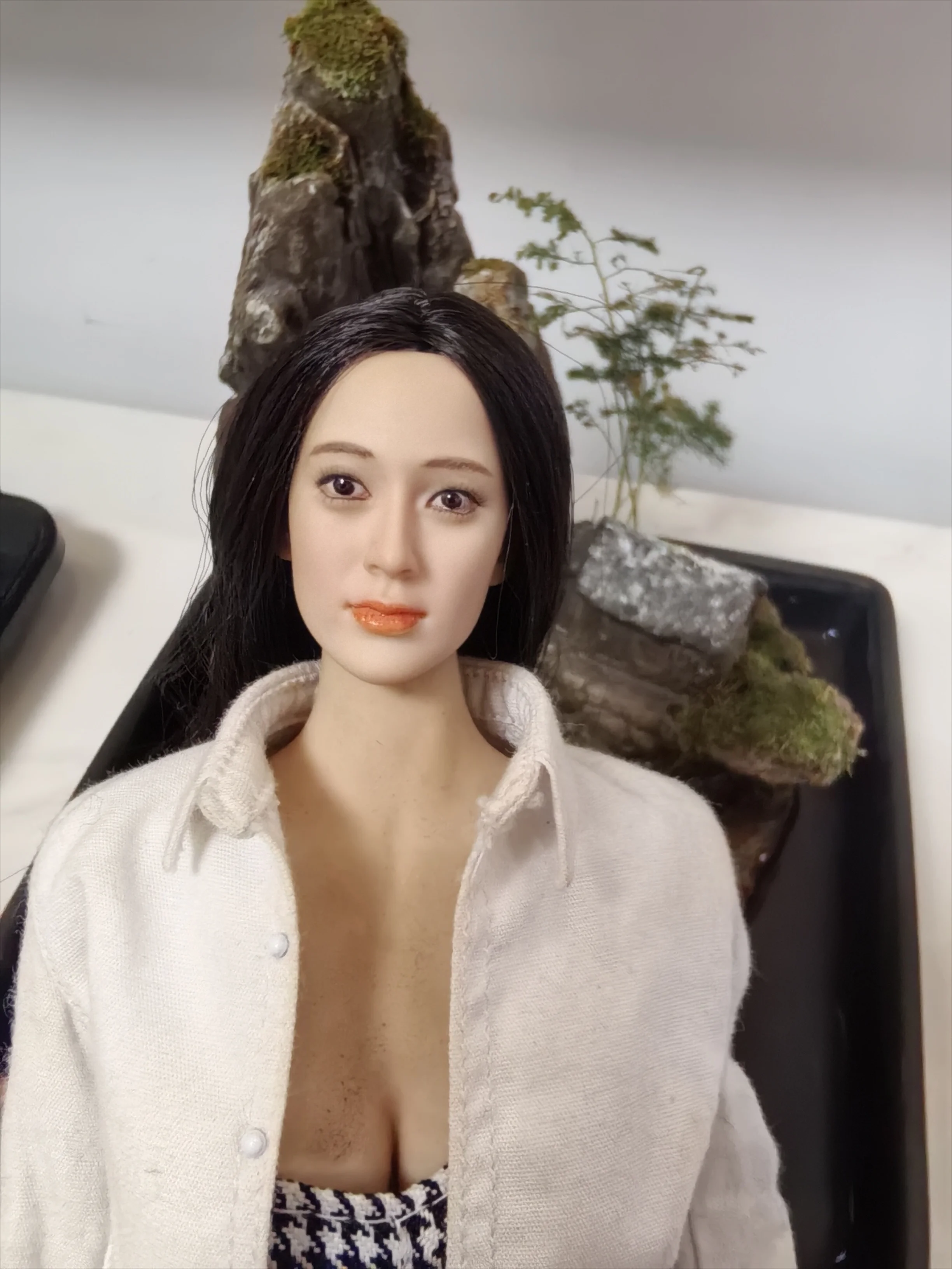

1/6 North Korean Female Officer Head Carving Sculpt Fit 12inches Figure Doll