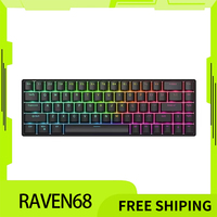 Teamwolf Raven68 Magnetic Switch Mechanical Keyboard Wired Hot-Swap 68 Key Ergonomics Customization Keyboard Rgb For Gift