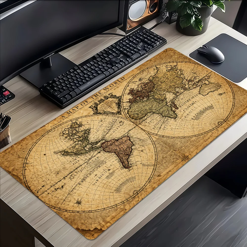 A Map Of The World Mouse Pad Non-slip Thickened MousePad Large Writing Lockedge Office Student Gaming Cushion