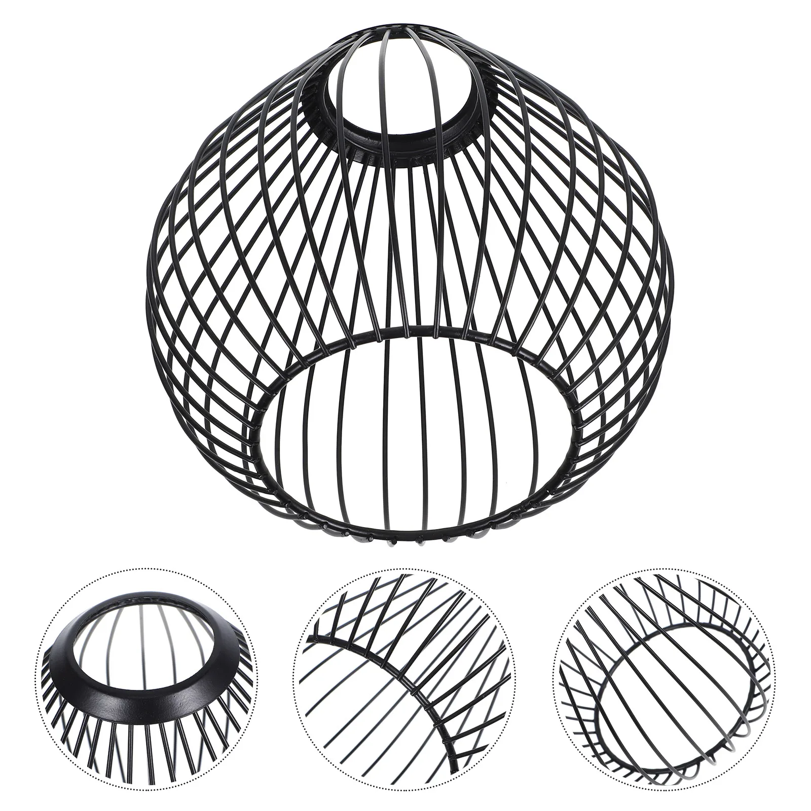 레트로 철 갓 중공 철 와이어 라이트 금속 와이어 라이트 커버 그늘 장식 메쉬 빈티지 주방 바 홈 / 조명 액세서리, image size:1600x1600