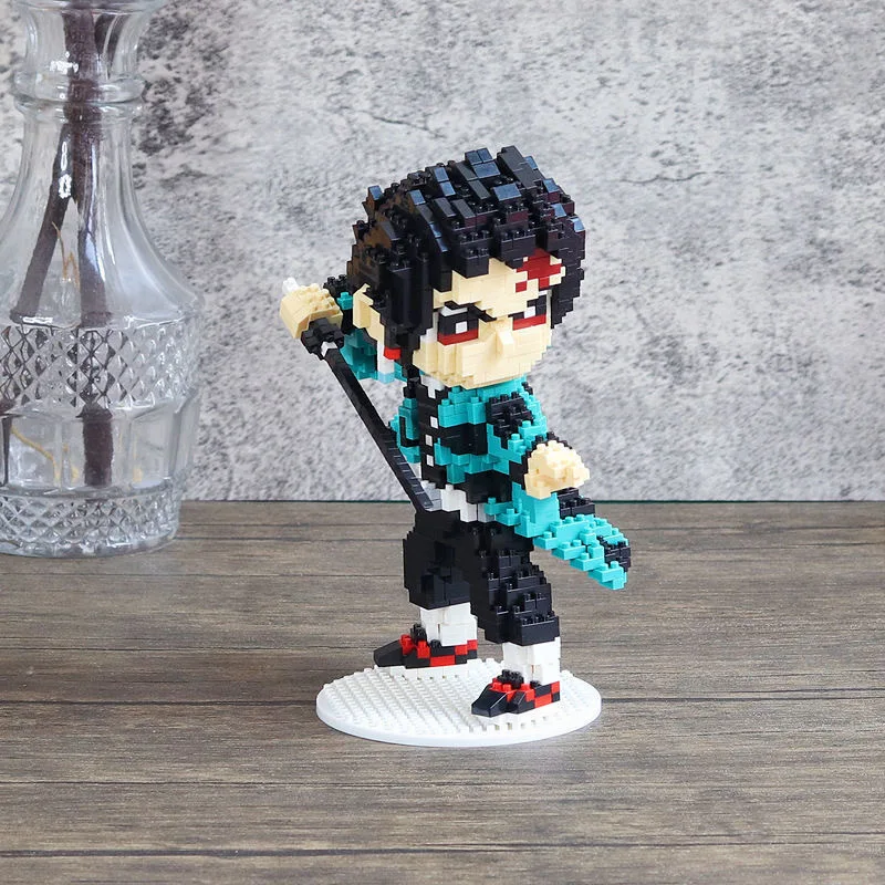 Blocs de construction de tueur de démons, figurines de dessin animé Kimetsu No Yaiba Kamado Tanjirou Nezuko Zenitsu Kyoujurou, jouets cadeaux pour enfants