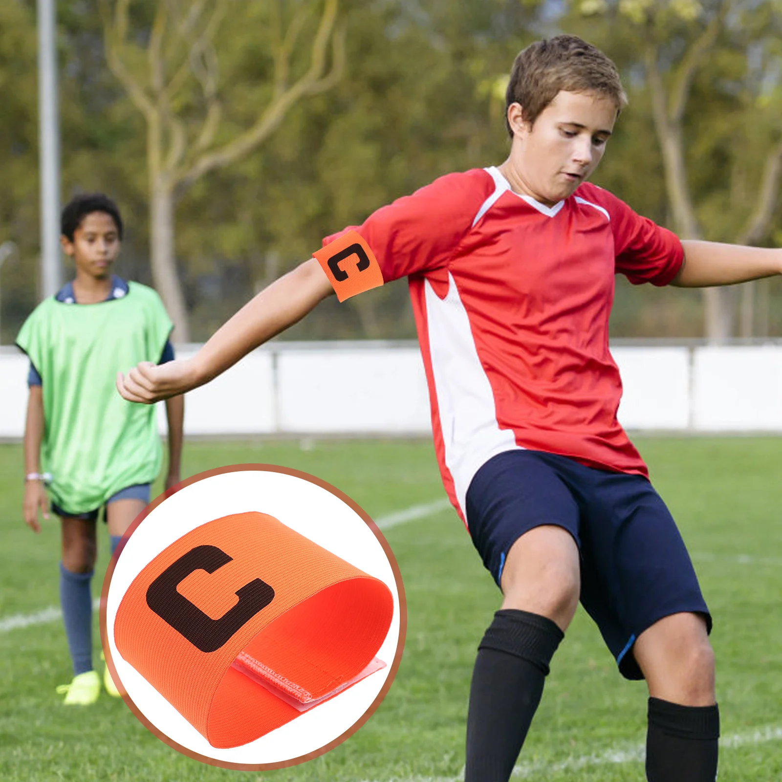 

Football Captain Armband Soccer Badge Adjustable Bands Man Lightweight Comfortable AntiSlip Elastic HookLoop Fits Sport