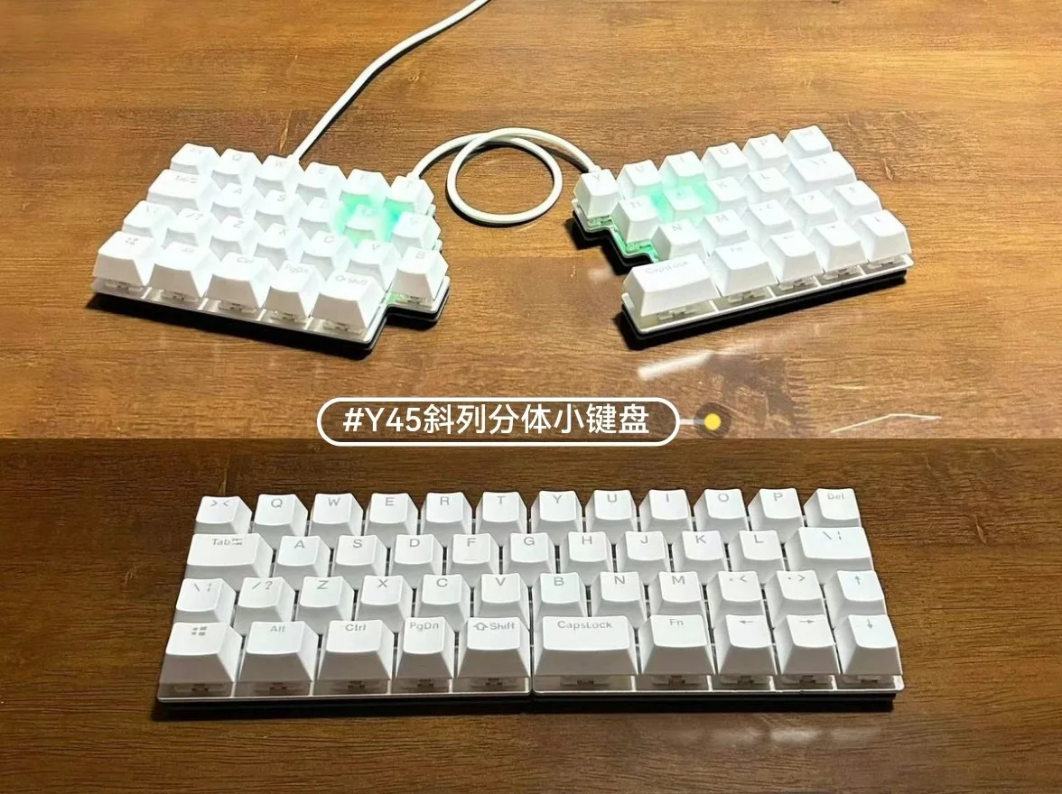 K45a Kit Keyboard Mekanis Kabel Sumbu Rendah Mode Tunggal 40% Kolom Diagonal Mendukung Firmware Qmk/ Botol Hadiah Keyboard Kustom