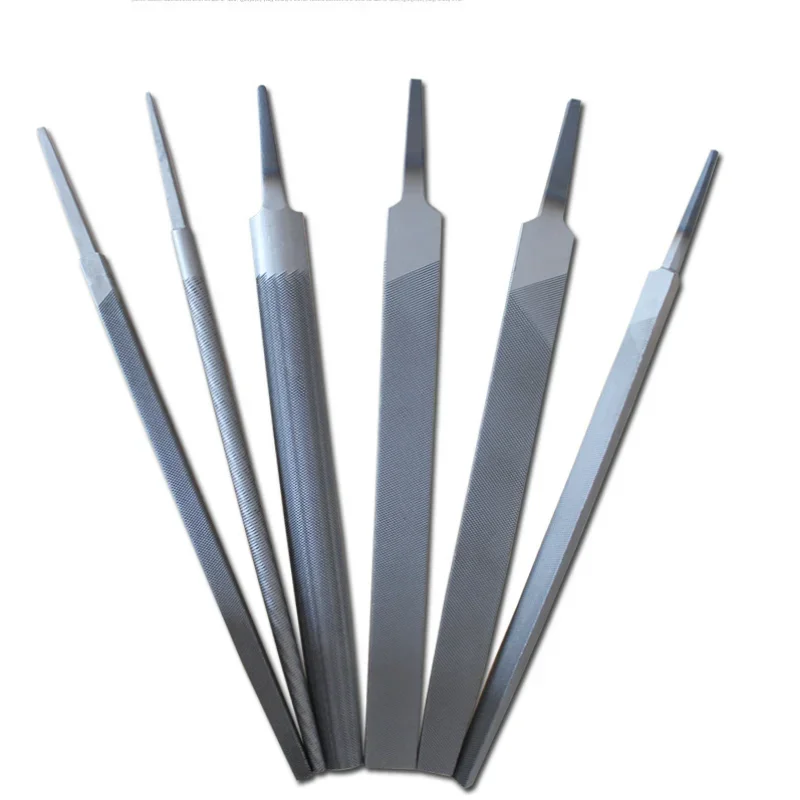 

Industrial Steel Files Set for Metalworking and Woodworking - 12 Inch, Flat/Round/Half Round/Triangle/Square, Steel Rasp File Fl