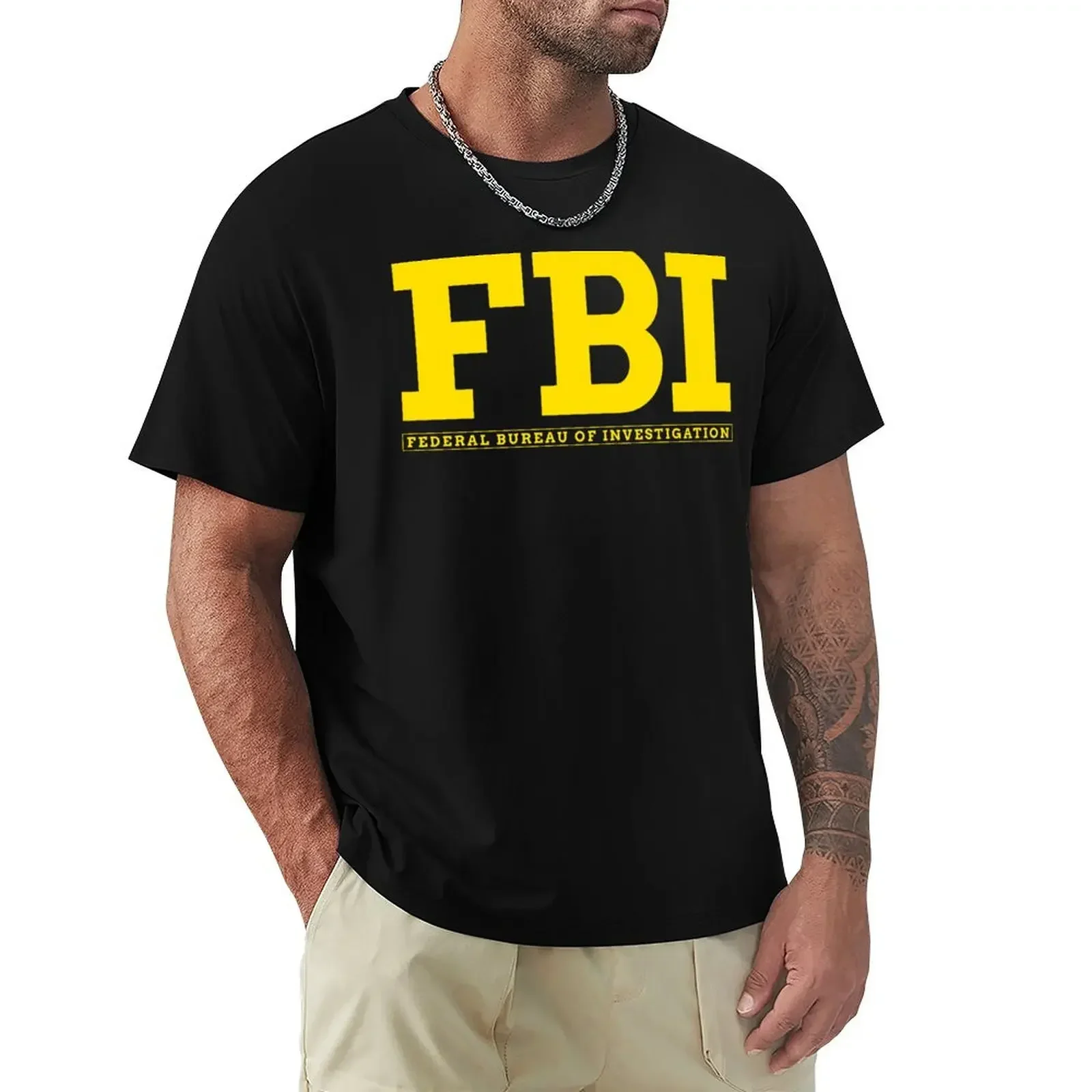 Summer harajuku FBI -- FEDERAL BUREAU OF INVESTIGATION T-shirt oversized summer tops kawaii clothes anime clothes sweat men