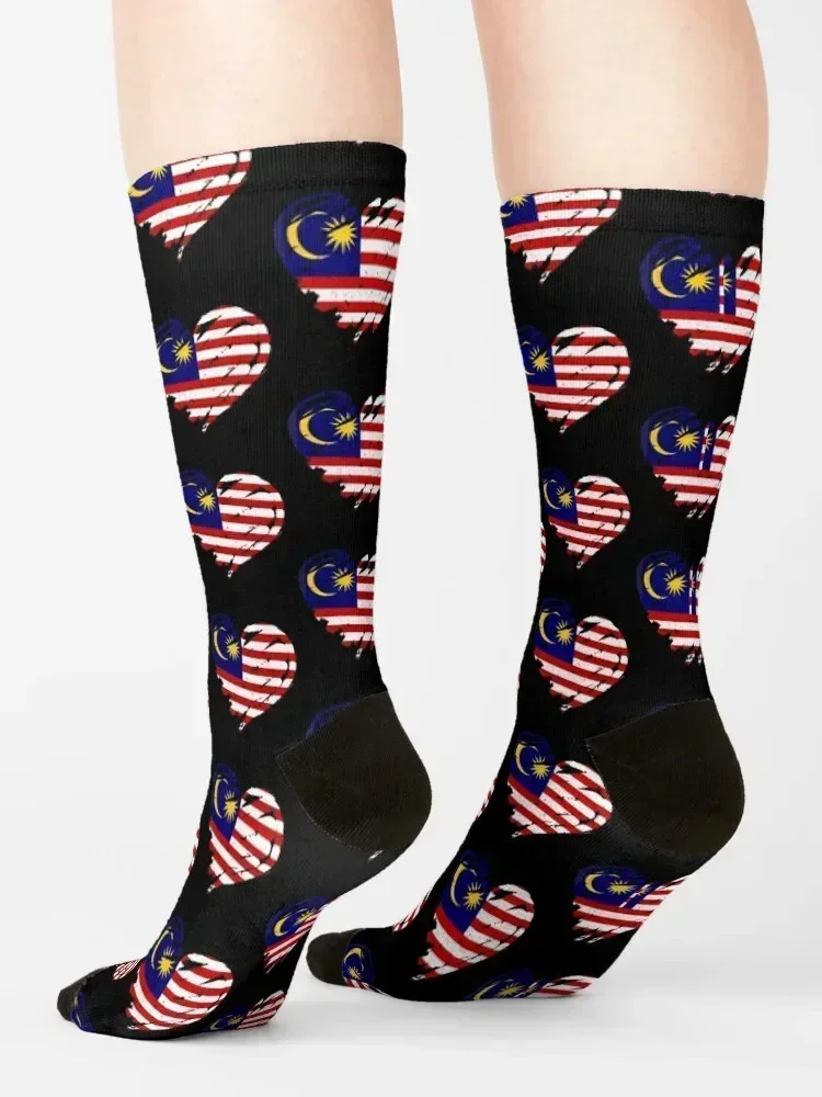 I Love Malaysia Socks custom Stockings man Thermal man winter winter Socks Girl Men's
