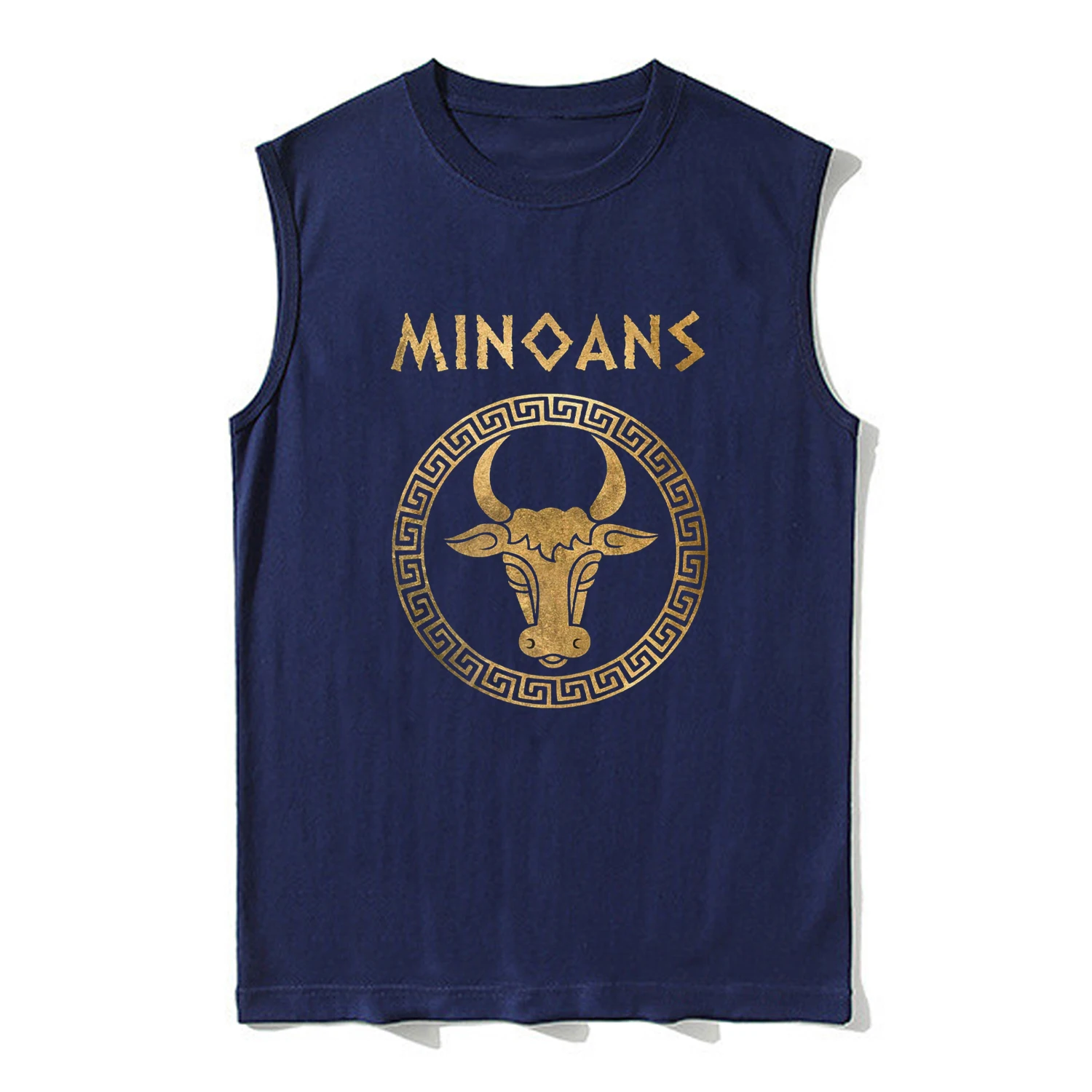 Minoans Bronze Age Greece and Ancient Crete Minoan Tank Top 100% Cotton O-Neck Casual Vest Mens Sleeveless T-shirt Streetwear