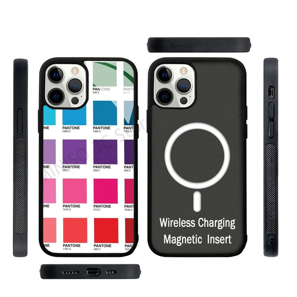 Shades Of Pantone Colors Phone Case Strong Magnetic For IPhone 15 14 13 Pro Max 11 12 Mini For Magsafe