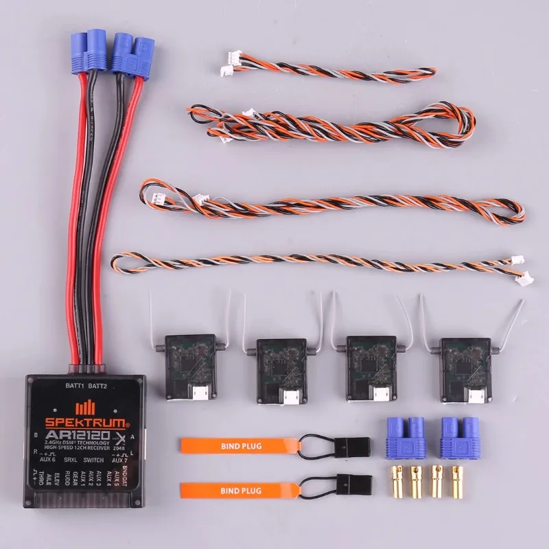 AR12120 12 Channel Receiver DSMX DSM2 with 4 Satellites SPMAR12120 Model Aircraft Open Source Receiver JR