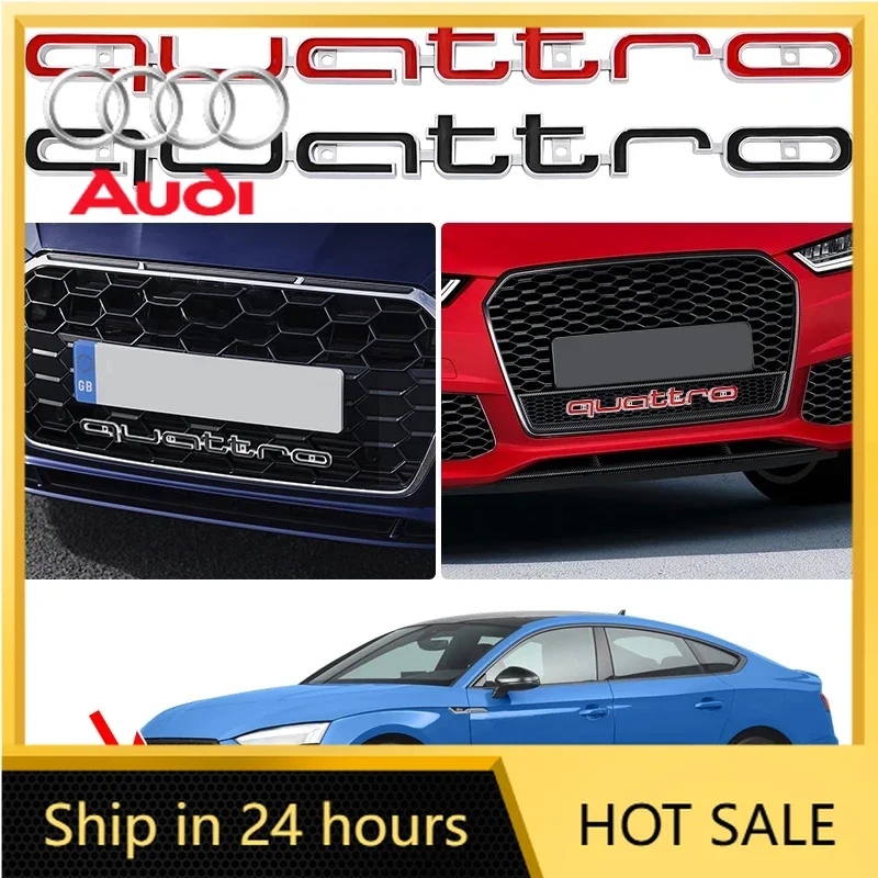 

Горячая новинка 2026: 3D-эмблема Quattro из АБС-пластика для передней решетки автомобиля, значок-логотип, автоаксессуар для Audi S-Line A5 C6 C5 A1 A7 Q3 TT S3 B