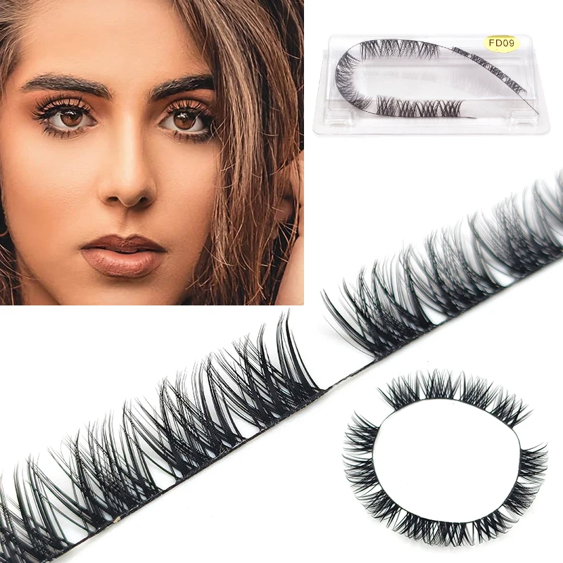 LTWEGO DIY Hand Made Eyelash Extension Segmented False Lashes Dramatic Lash Bundles Soft Ribbon Strip Eyelashes Makeup 3d Lashes