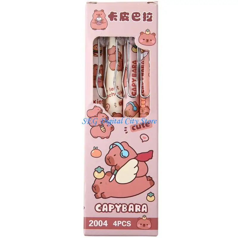 

U75B 4PCS Retractable Gel Pen Ergonomic Grip Gel Inks Pen for Office School Supplies