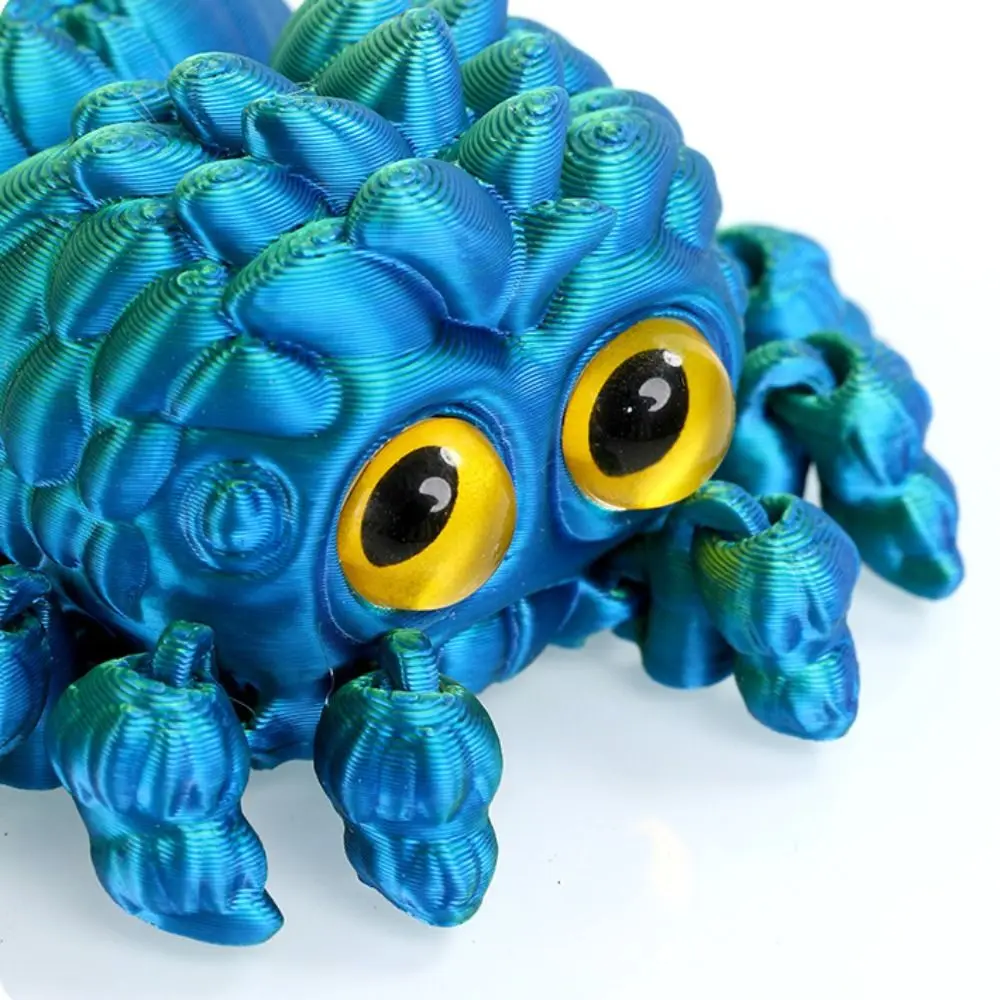 

Realistic Design 3D Printed Spider Ornament Desktop Size Colorful Appearance 3D Printed Spider Figurine Home Decor Style