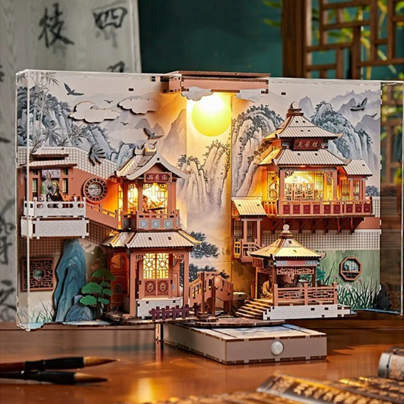 DIY Wooden Chinese Scholar Boo - Woodworking Kits For Kids ulasan dan harga