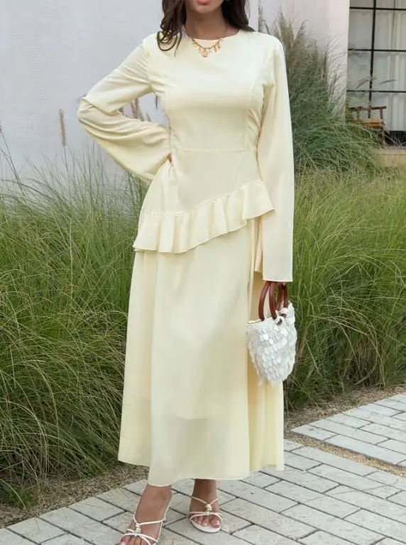 

2026 Spring/summer Women's New Fashion Casual Elegant Fairy Feng Shui Sleeve Splicing Dress Female Clothing