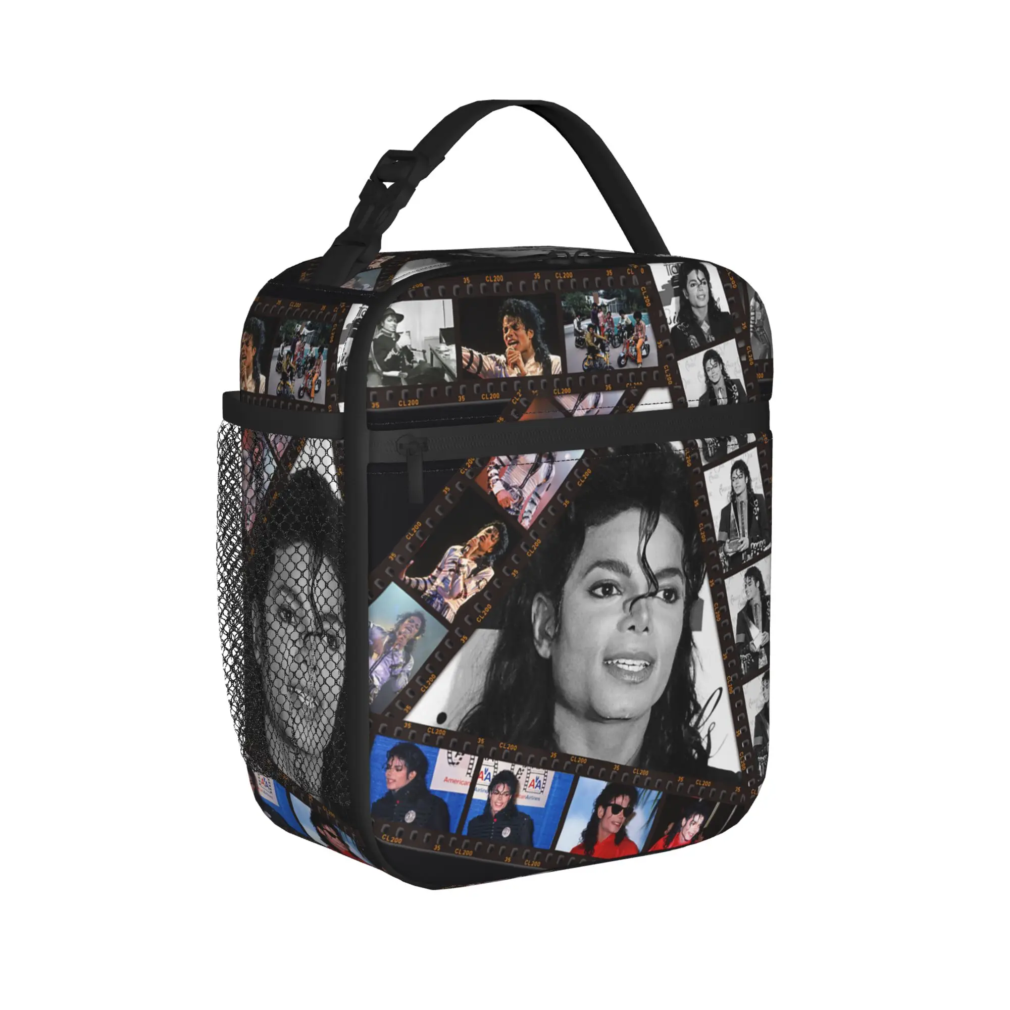 MJ king of pop Insulated Lunch Bag High Capacity Meal Container Cooler Bag Tote Lunch Box Work  Outdoor Food Bag