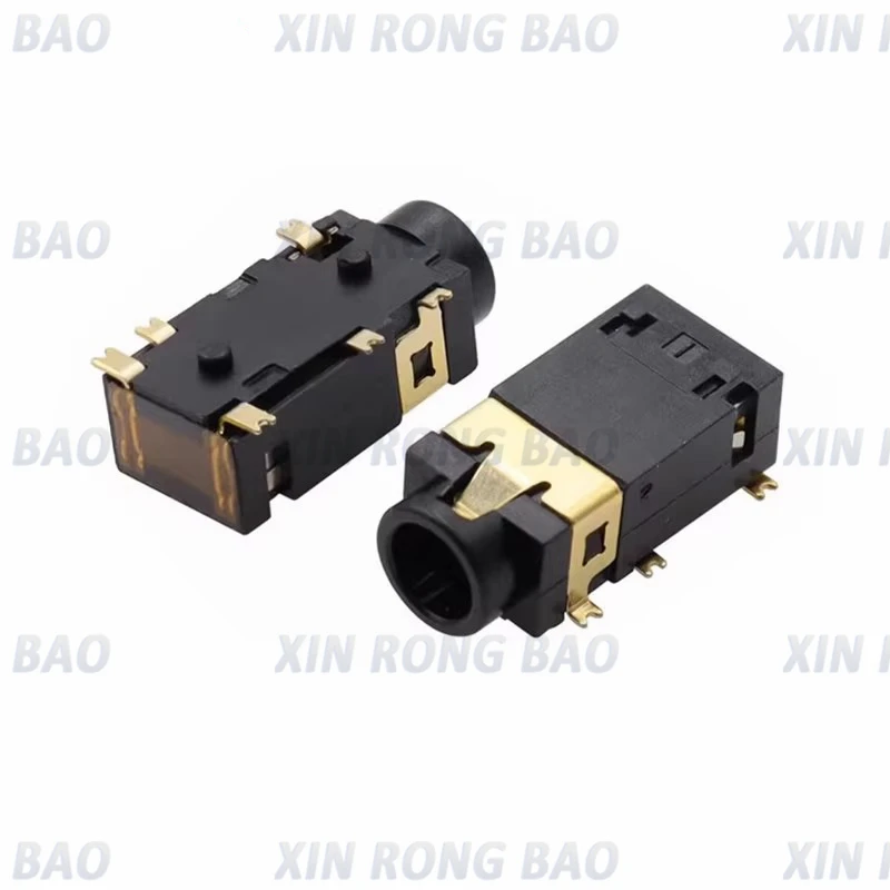 

PJ-311 3.5 Headset Interface PJ-342B Single Column Patch 3+3 Gold-Plated Anchor Sound Card Audio Socket