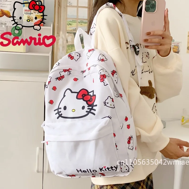 Hello Kitty New Women's Backpack Fashion High Quality Large Capacity Women's Backpack Cartoon Versatile Student Storage Backpack