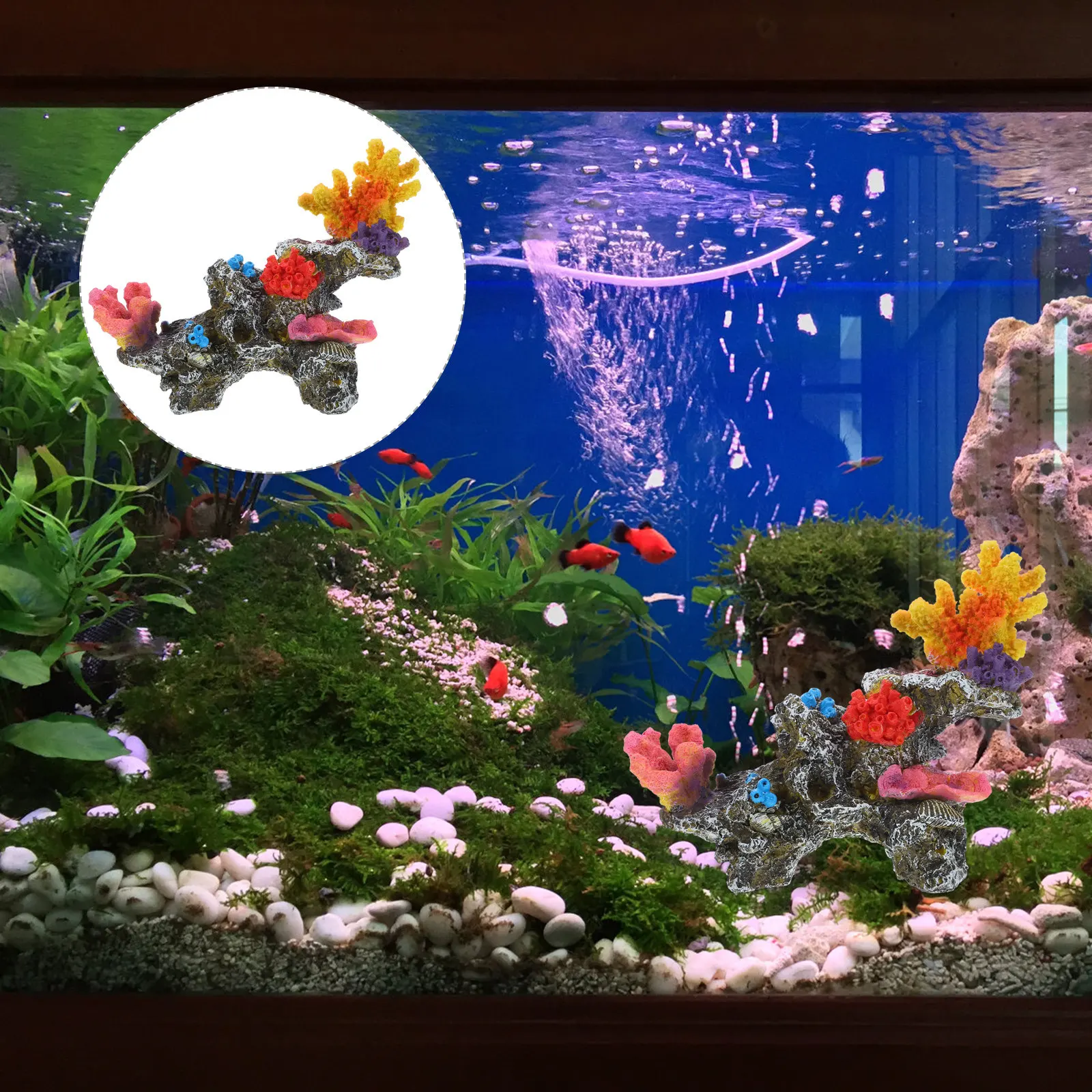 

Декорация для аквариума: Искусственный коралл из ПВХ, имитация кораллового рифа, небьющийся, красивый, для создания подводной сцены