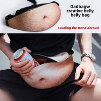 Outdoor Sports Dad Belly Fanny Pack, Creative Fake Belly Waist Bag, Beer Belly Fanny Pack for Change