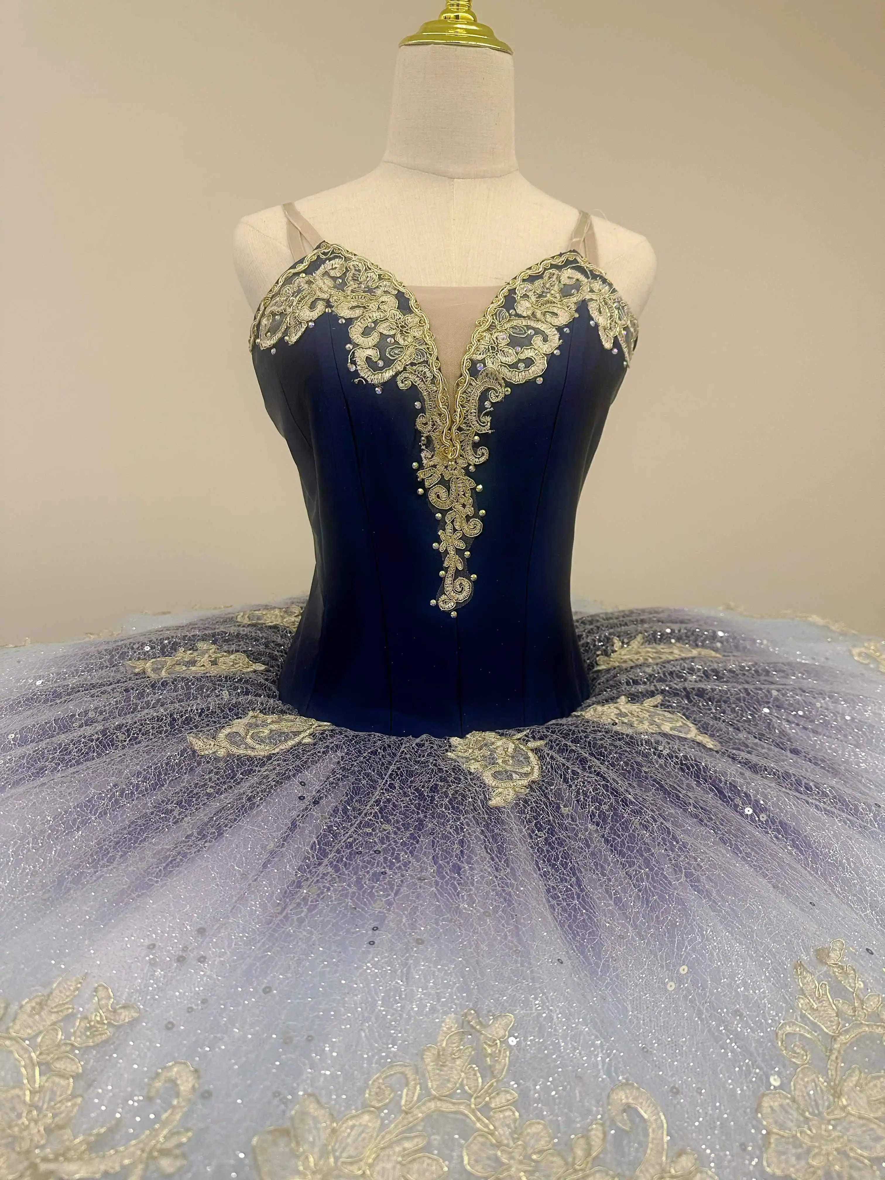 Vêtements de Ballet Professionnels pour Femme, Costume de Spectacle, Tutu Romantackle, Robe de brev, Crêpe