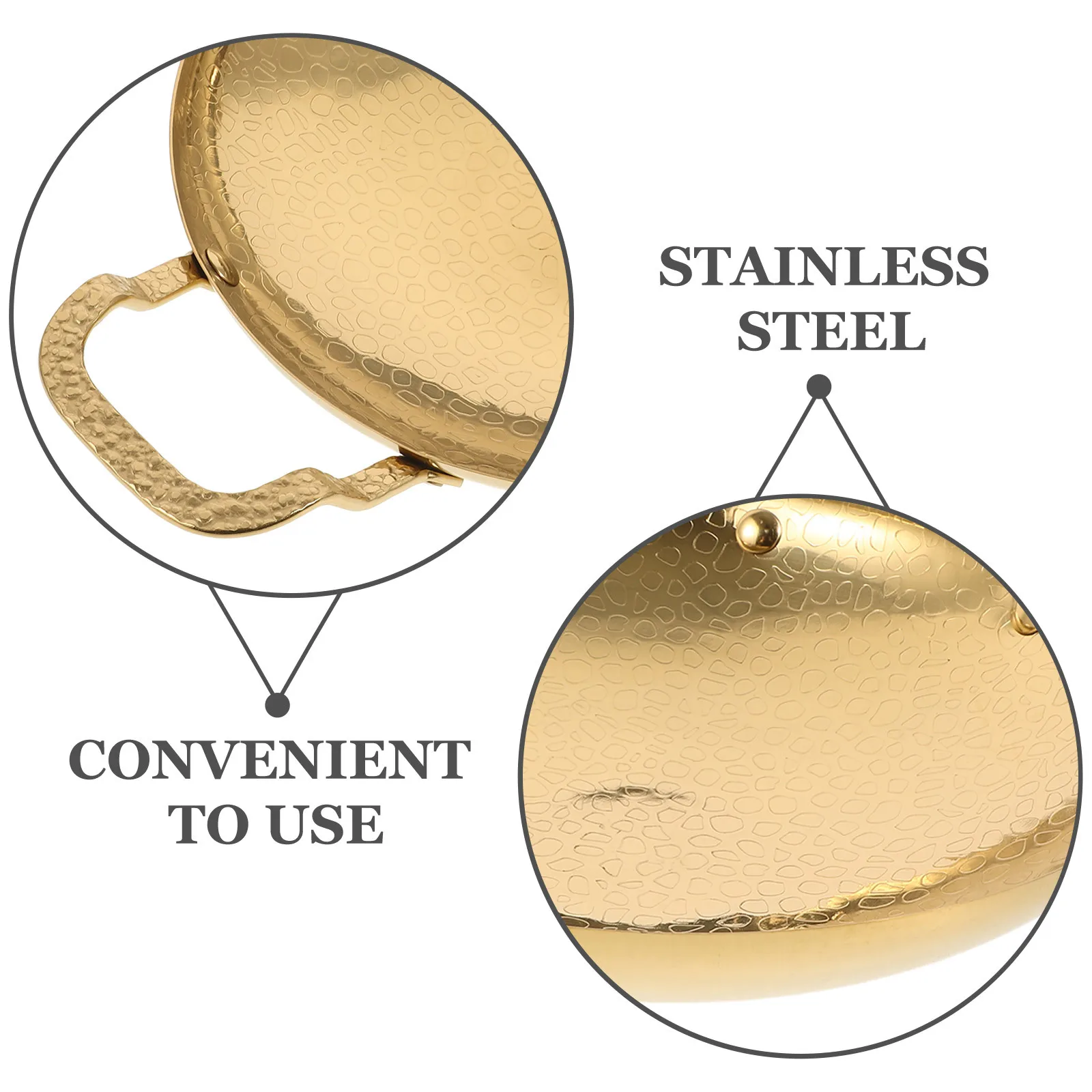 

Dual Handle Stainless Steel Wok Portable Cooking Pot for Camping Family Dinner Hotel Bbq Kitchen Metal Cookware