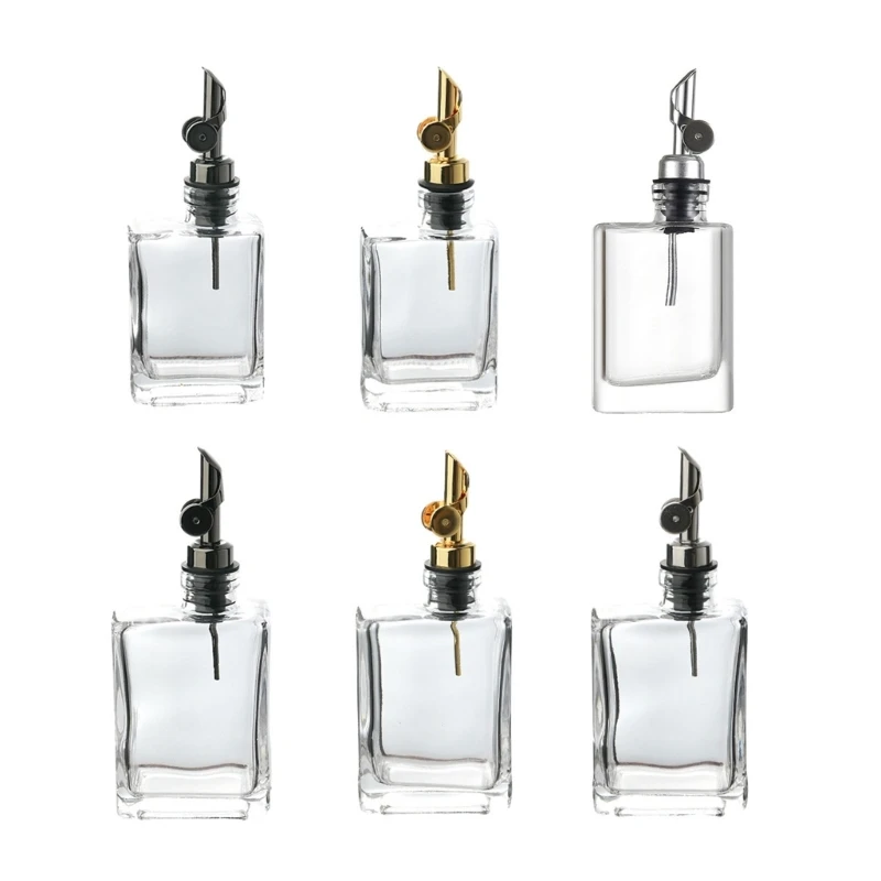 Glass Oil Dispenser Bottle Oil Vinegar Dispenser Coffee Syrup Dispenser Glass Oil Container with Stainless Pourer