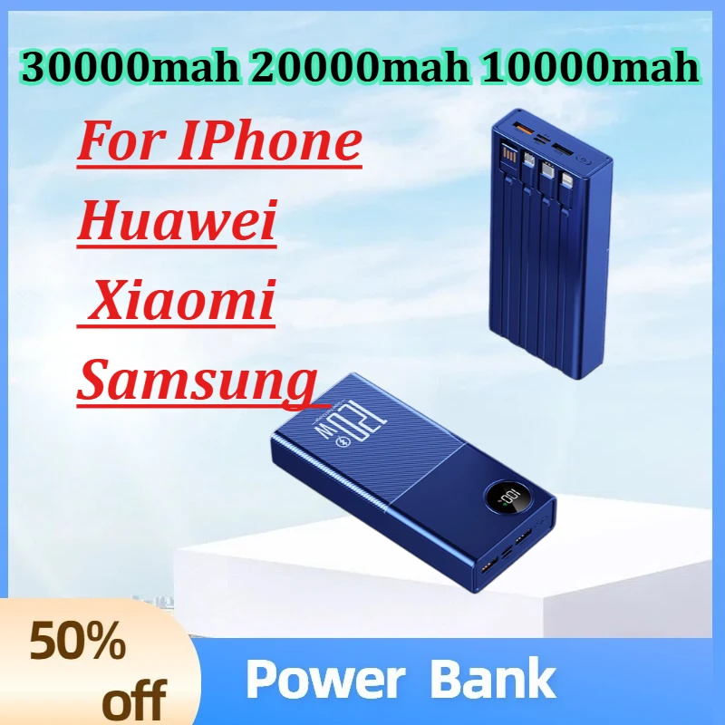 

PowerBank 20W 30000mah 20000mah 10000mah Power Bank for IPhone Huawei Xiaomi Samsung Powerbanks External Mobile Power Supply