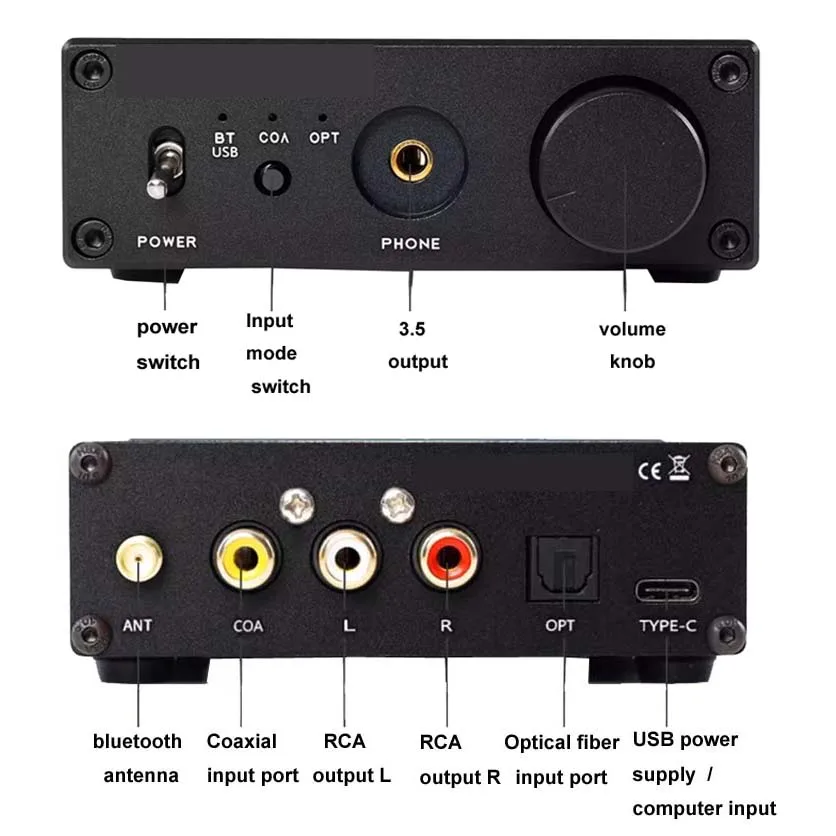 LUSYA L6 ES9039Q2M بلوتوث QCC3084 5.4 APTX-HD LDAC الصوت USB البصرية محوري فك DAC HiFi فك سماعة رأس ستيريو أمبير #5