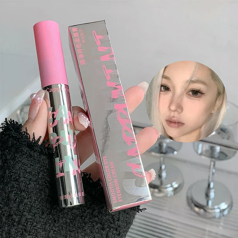 مشط صغير صبغ الحاجب كريم مقاوم للماء مقاوم للعرق الحاجب مسحوق بني القهوة لون قلم الحواجب كريم الحاجب ماكياج