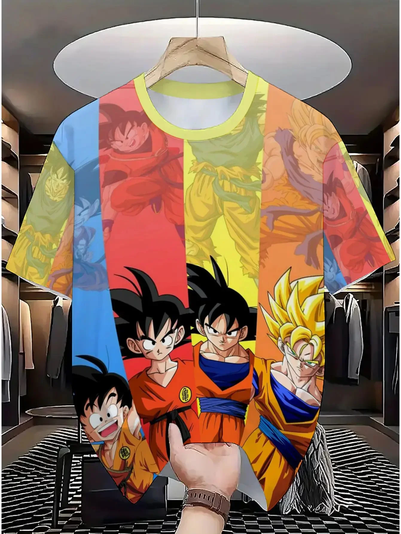 

2526 японского аниме Bandai Dragon Ball цельная футболка с короткими рукавами «Убийца демонов» весна/лето мужской трикотаж спортивный детский