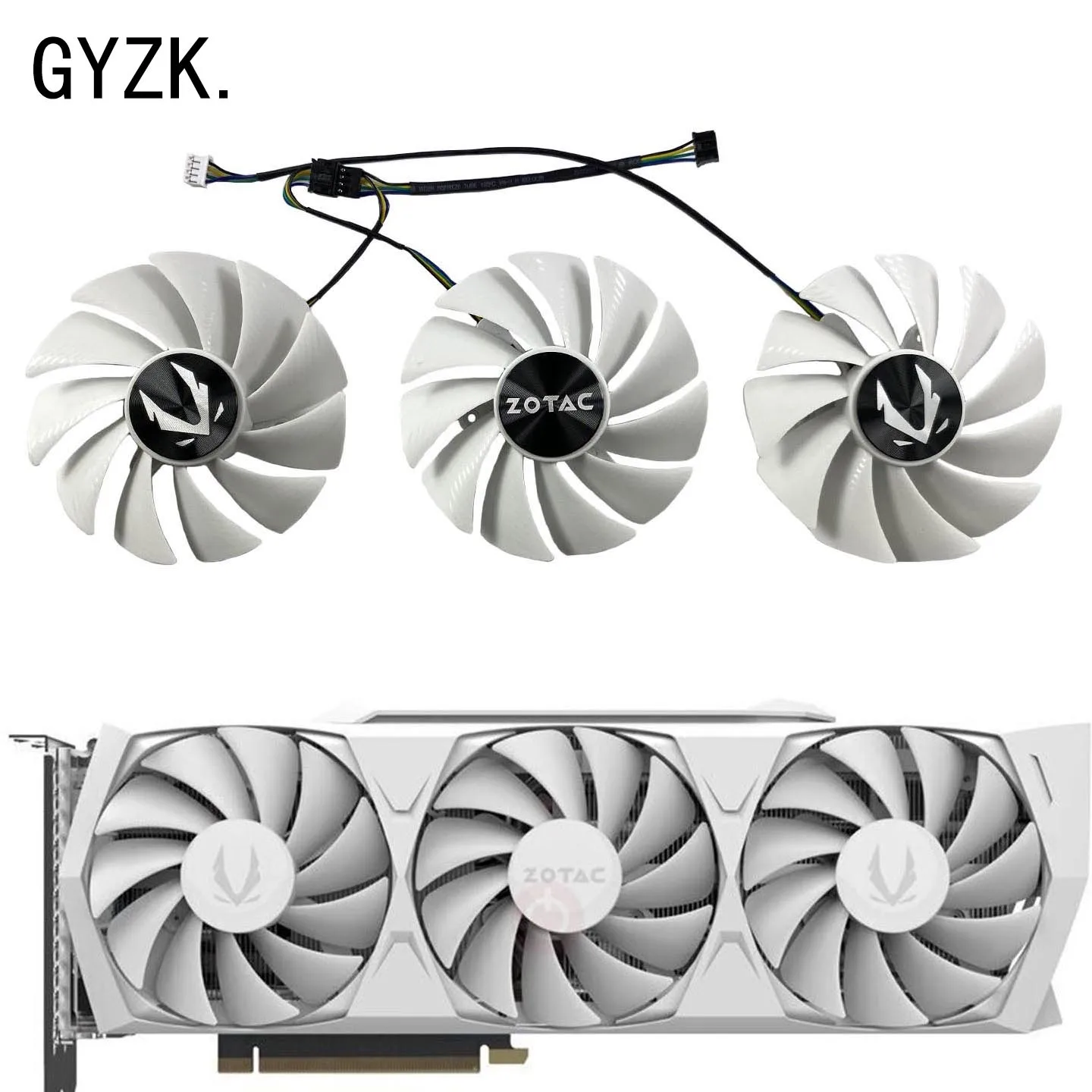 For ZOTAC RTX3080 Trinity OC White Edition Graphics Card Replacement Fan GA92S2U
