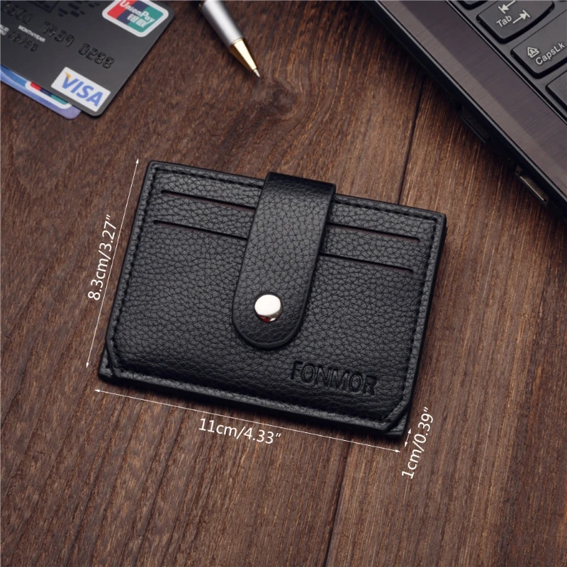 

Fashion Leather Men Money for Case Credit Card Holder Coin Pock