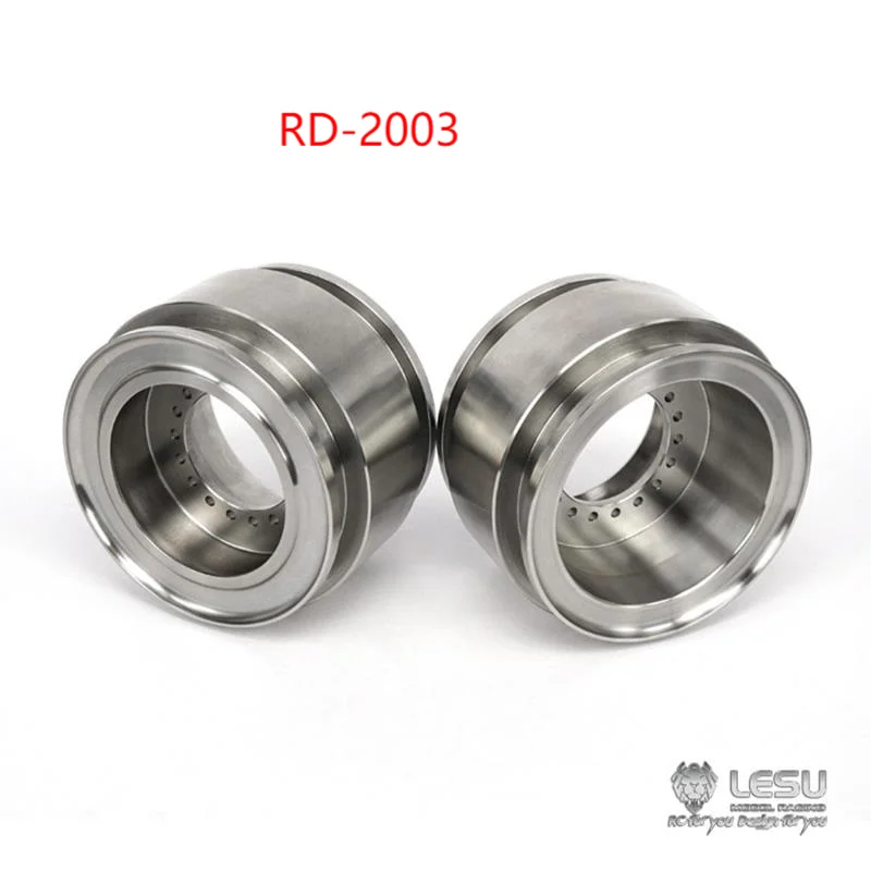 LESU RC Parts Metal Stainless Steel Wheel Hubs for 1/15 Scale RC Hydraulic Loader Remote Control Car Model Parts Toys TH02036