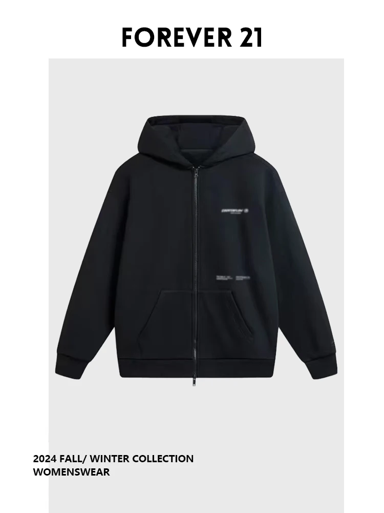 

Новинка 2024: Женский кардиган Forever 2 с длинными рукавами, свободного кроя, на молнии, с капюшоном, универсальная повседневная верхняя одежда на все сезоны