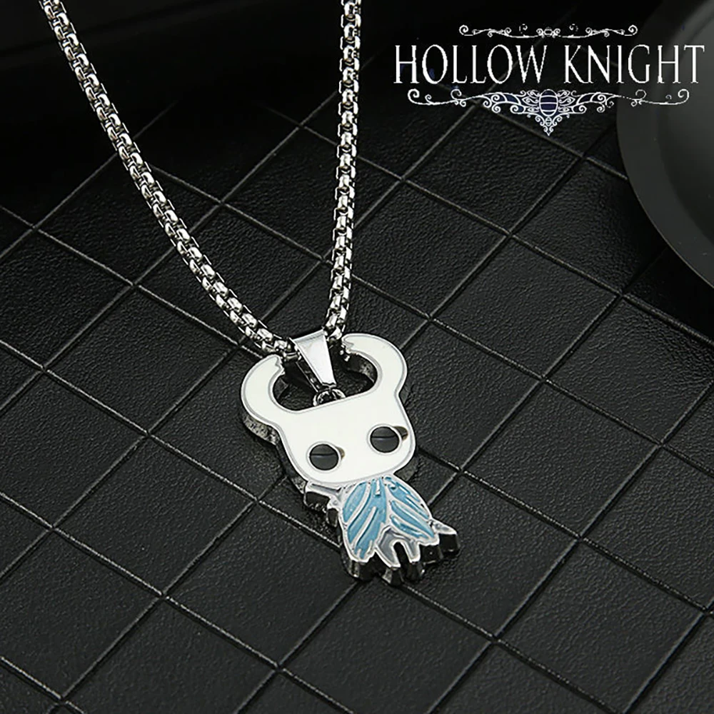 Hollow Knight Necklace Bone Nail Keychain Metal Spike Shape Pendant for Men Women breloczki figure llaveros charm Jewelry Gift