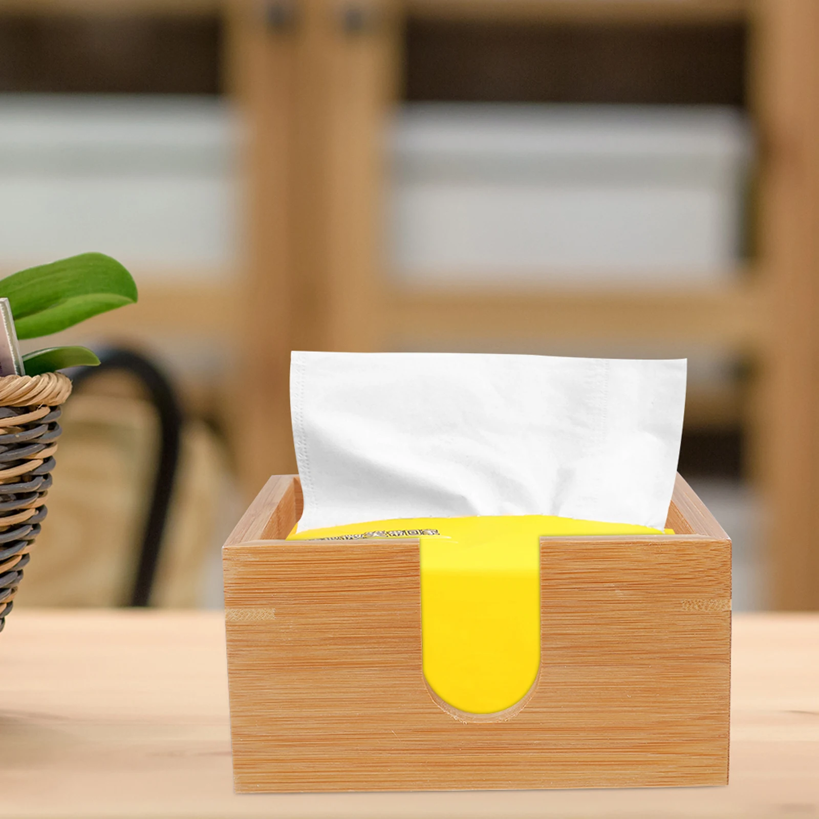 

Bamboo Table Dispenser Decorative Holder For Kitchen Home Paper Napkin Holder Easy Access Napkin Dispenser For Car