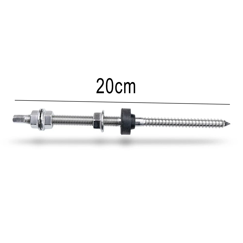 Hanger Bolts Reliable Hanger Bolts for m10 with EPDM Seal and Locking Nut + Adapter for a2 Solar for Photovoltaic Installation