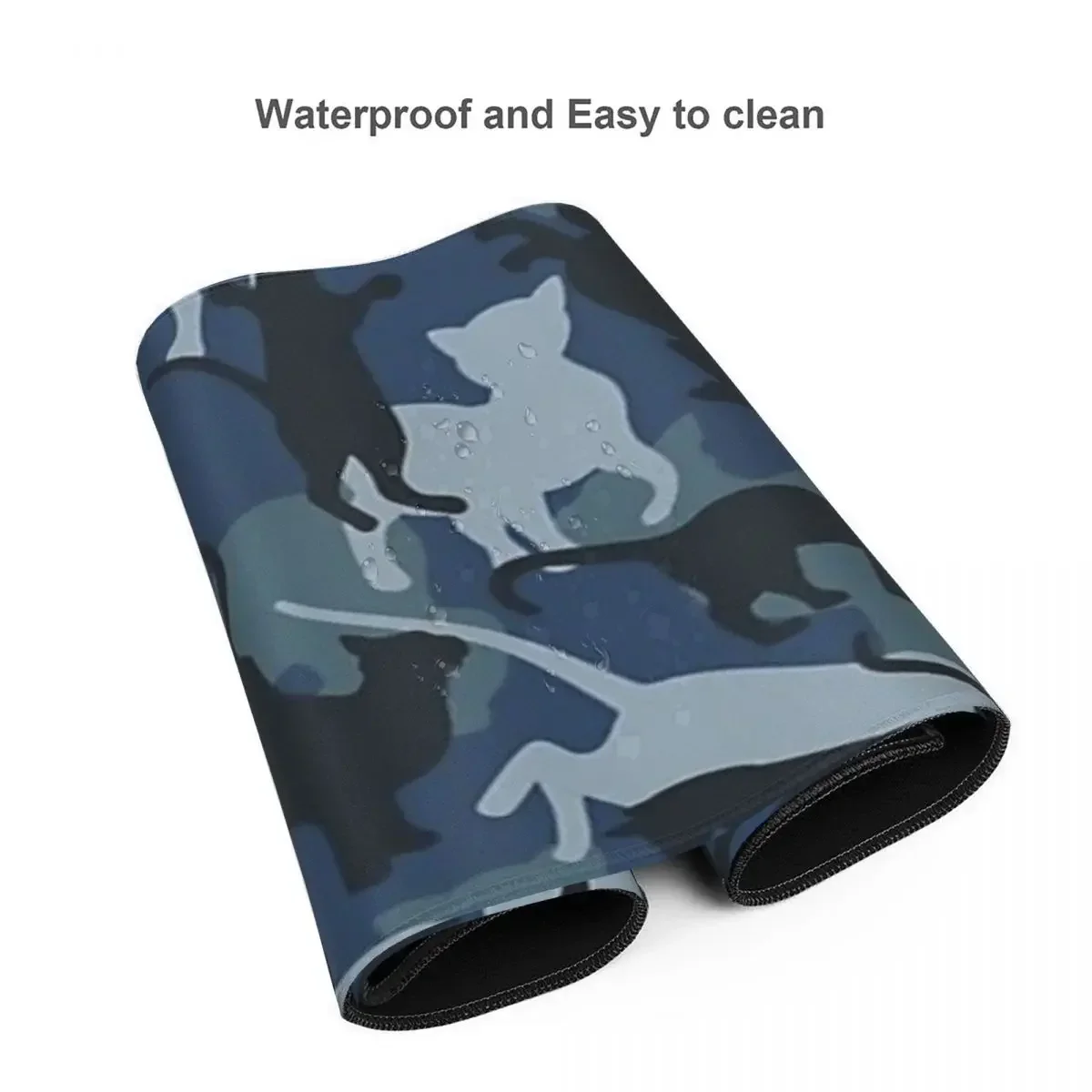 猫軍迷彩大型マウスパッドコンピュータキーボードマウスマットゲーマー PC ラップトップデスクマットオフィスアクセサリーテーブルマット