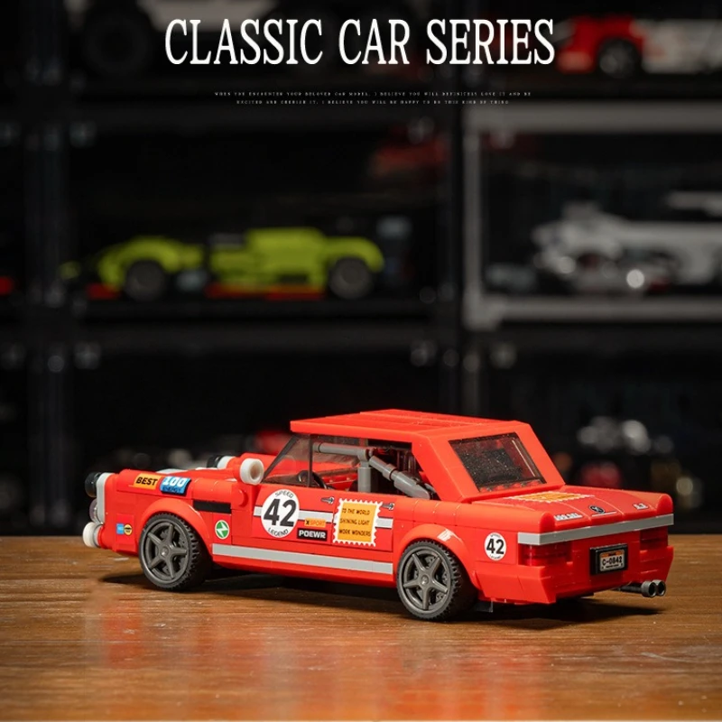 Klassische Racing Auto Modell Bausteine Berühmte Serie Geländewagen Jungen Montage Sammeln Spielzeug MOC Kleine Ziegel DIY Geschenk