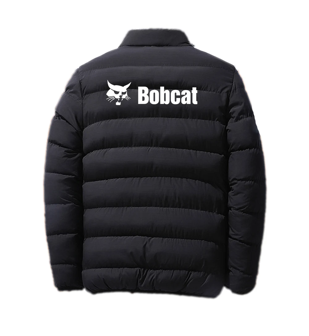 2024 Men New Bobcat Heavy Equipment Autumn and Winter Printing Stand Collar Four-color Cotton-padded Jacket Keep Warm Coats Tops