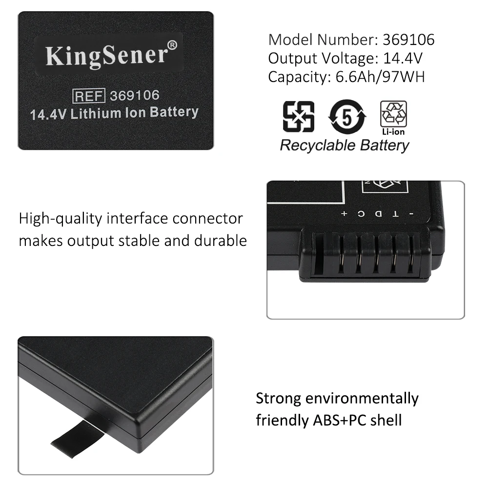 Ersatz-Lithium-Ionen-Akku REF 369106 für Hamilton C2 C3 S1 Beatmungsgerät 14,4V 6,6Ah/97WH – Detail 4