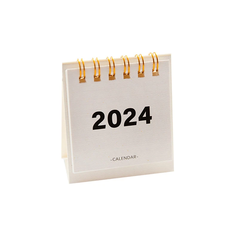 2024 Mini Desk Calendar Simple Paper Calendar Time Management Daily Planner Yearly Agenda Organizer Cute Office Desk Accessories