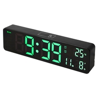 ABLU-10 Inch LED Digital Alarm Clock Temperature Date Display Wall Mounted Or Standing Clock For Living Room Decoration