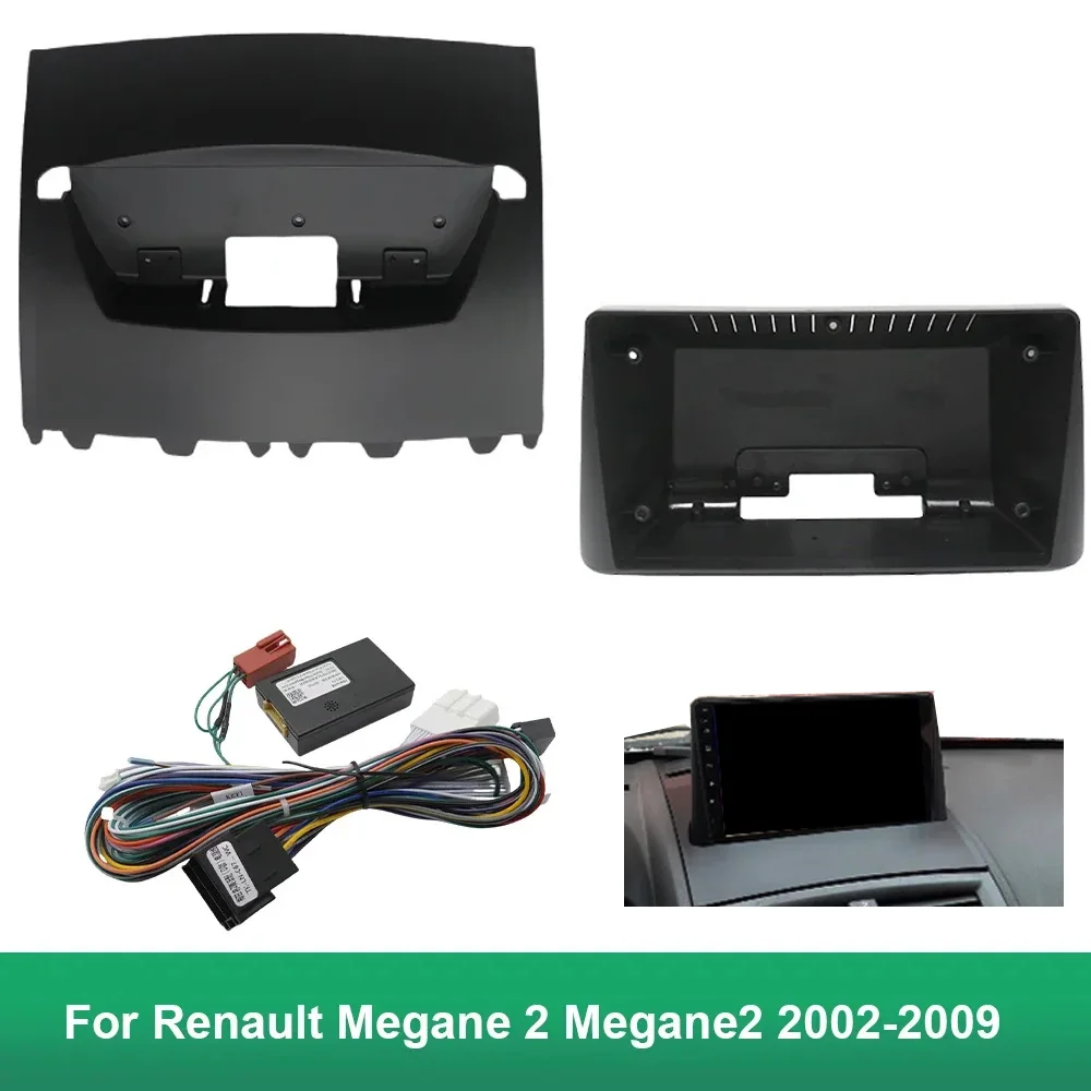 

9 Inch Car Frame Fascia Canbus Box Adapter For Renault Megane 2 Megane2 2002-2009 Android Radio Dash Fitting Panel Kit