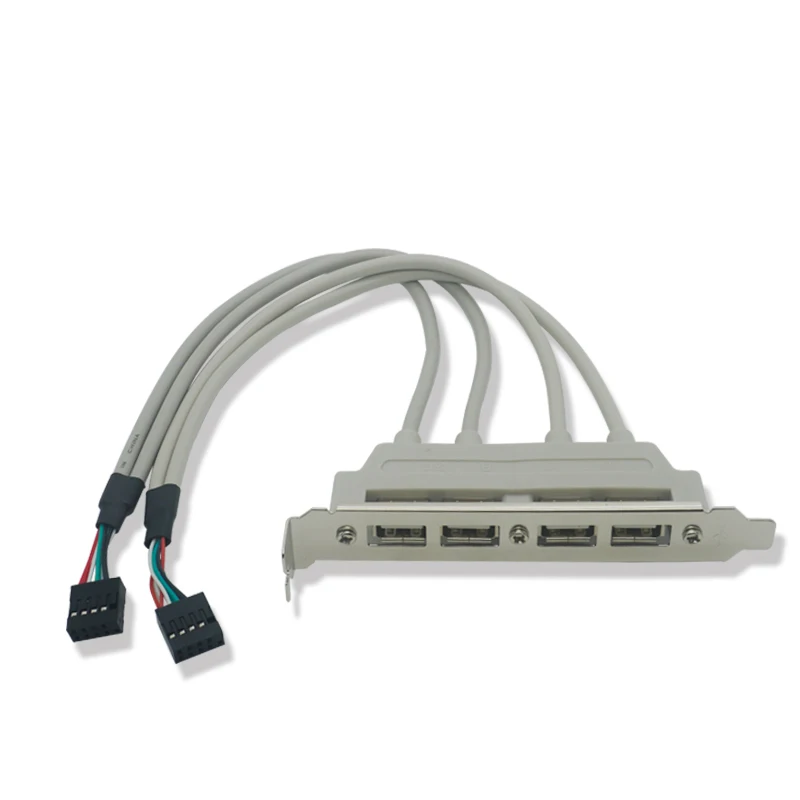 PCI 4 Ports USB 2,0 Weibliche Schraube zu Motherboard 9pin Header Kabel mit Halterung